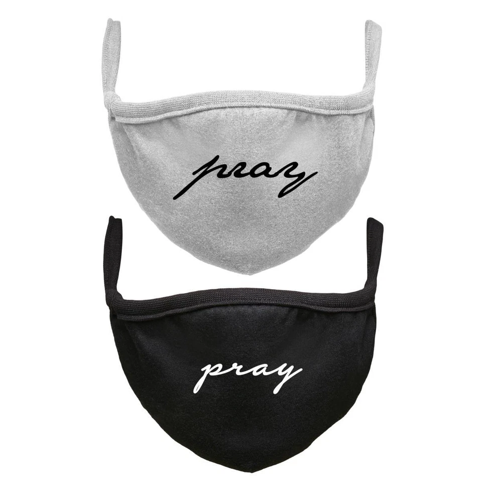 Mister Tee Pray Wording Faccia Mask Tutti i Giorni Maschera Bocca Naso Volti - Immagine 1 di 1