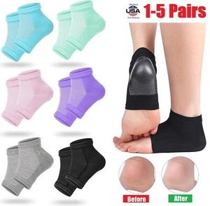 10x Cracked Heel Care Repair Socks Gel High Heels Socks Open Toe Socks Foot Care - Picture 1 of 17