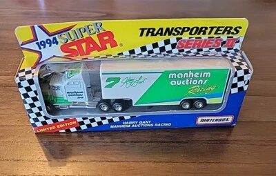 Matchbox Harry Gant Manheim Auctions Racing #7 Nascar Transporters  - Image 1 of 4