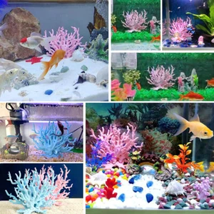 Artificial Fake Coral Fish Tank Ornament Plant Aquarium Landscape Decoration UK - Picture 1 of 17