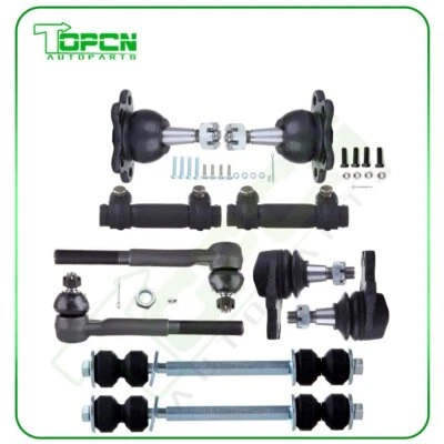 10x Front Ball Joint Steering Sway Bar Tie Rod End For 1993-1995 Chevrolet K1500 - Image 1 of 4