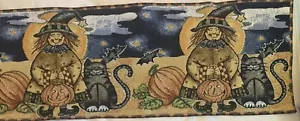 Tapiz de Halloween corredor de mesa 12,5” X 70” bruja gato murciélago Jack-O-Lantern - Imagen 1 de 4