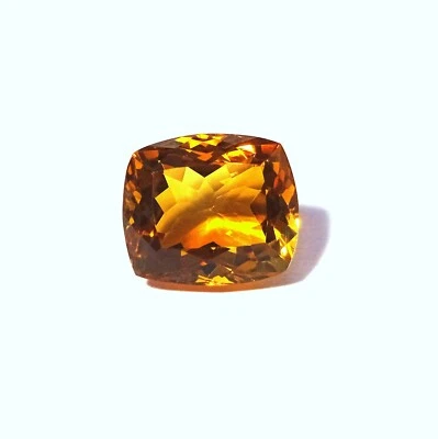 10.8 Ct Natural AAA Grade Faceted Golden Yellow Citrine Cut Cushion Shape Gems - Image 1 of 4