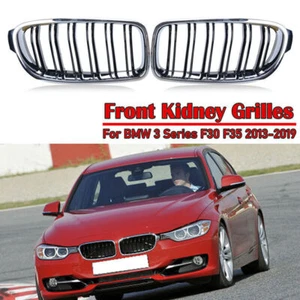 Chrome Front Kidney Grill For BMW 3 Series F30 F31 M3 Style Grille 2012-2018 New - Picture 1 of 7