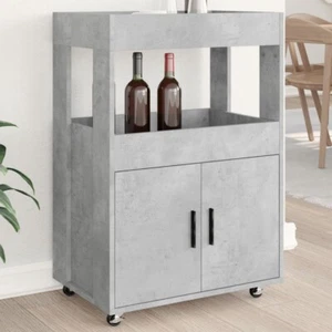 vidaXL Barwagen Betongrau 60x39,5x89 cm Bauholz - Bild 1 von 9
