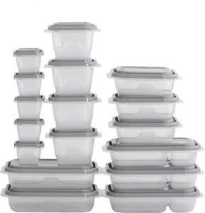 34-Piece BPA-Free Plastic Food Storage Containers with Lids (17 Set) - Picture 1 of 6
