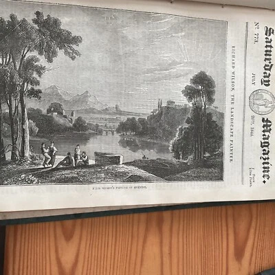 Impresión antigua 1844 - Richard Wilson - El pintor paisajista - + Artículo parte 2 Foto 1 de 4