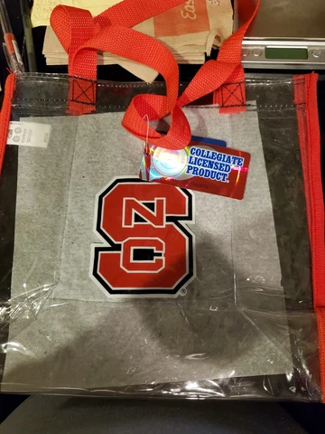 NC State Wolfpack-NCAA- Clear Stadium Approved Bag- New with Tags Cover