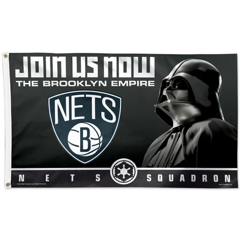 WinCraft Brooklyn Nets 3' x 5' Star Wars One-Sided Flag Cover