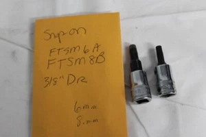 Snap-On FTSM6A & FTSM8B 3/8" Drive 6-8mm Metric Triple Square Bit Socket Drivers - Picture 1 of 6
