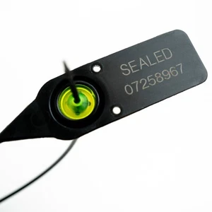 Black Plastic Security Seals 380mm. Pull Ties High Strength Numbered Tags - Picture 1 of 20