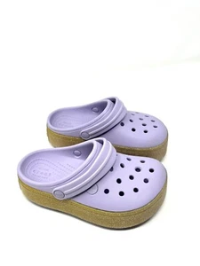 Crocs Youth Size J 1 - Glitter Clogs Purple Green Sparkles Shoes Kid's J1 - Picture 1 of 12