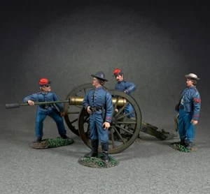 BRITAINS CIVIL WAR CONFEDERATE 31425 CONFEDERATE 12 POUND M1841 HOWITZER & CREW - Picture 1 of 3