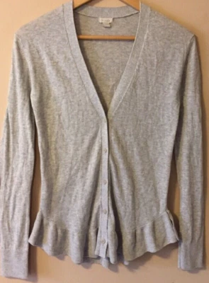 Cárdigan gris con bisagra para mujer talla XS cierre de botones ligero #p11-67 Foto 1 de 4