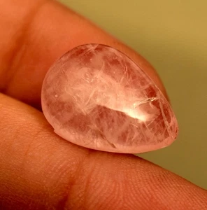 Pietra preziosa cabochon morganite naturale sfusa 8,95 ct forma di pera pietra preziosa sfusa - Foto 1 di 5