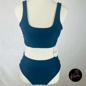 NWT Coco Active Bikini 2 Piece Set Size L in Aegean Blue - Picture 1 of 11