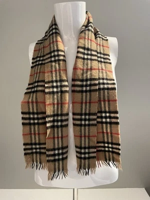 Bufanda clásica de cachemir de lana a cuadros Nova de Burberrys London vintage Foto 1 de 4