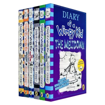 Diary of a Wimpy Kid Series 6 Books Set by Jeff Kinney Book 12-17 Getaway,Deep - Image 1 of 4