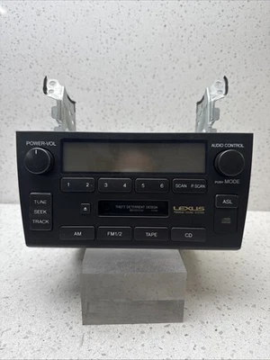 1999 Lexus GS300 AM/FM Radio Receiver CD Cassette Player 86120-3A520 OEM - Image 1 of 4