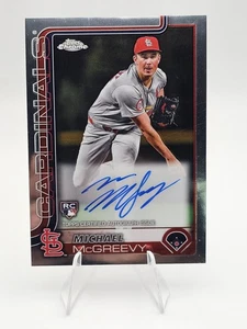 2025 Topps Chrome Michael McGreevy Rookie Autograph #RA-MMC STL Cardinals RC - Picture 1 of 2