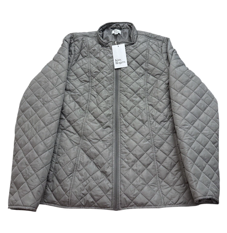 Nuevo con etiquetas Abrigo Chaqueta acolchada acolchada Kim Rogers Para mujer Grande Gris Peltre Todos los días Foto 1 de 4