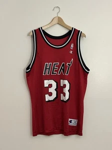 Vintage 90s Alonzo Mourning Miami Heat Rare Champion Jersey Size 48 / XL - Picture 1 of 7