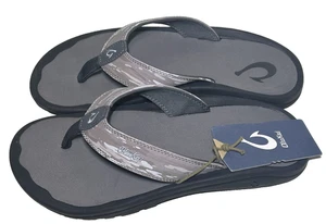 Sandalias de playa OLUKAI Ohana Pa'i para hombre 10 chanclas de secado rápido pavimento/camuflaje Wai - Imagen 1 de 13