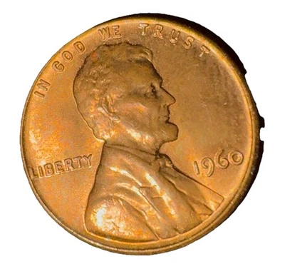 1960 Large Date Lincoln Memorial Red Penny - Image 1 of 4