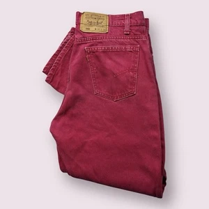 Vintage Deadstock Herren Levi’s 560 Rot Jeans Hergestellt in den USA 34x34 90er Tapered - Bild 1 von 12