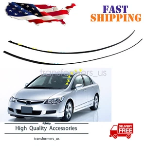Fit 2006-2011 HONDA CIVIC Molding L&R Drip Side Set 73168-SNA-013 73158-SNA-013 - Picture 1 of 12