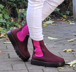 The ART Company Botín Málaga 1345 Bordeos-fucsia Cuero Genuino Chelsea Boots - Imagen 1 de 15