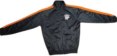 NBA Oklahoma City Thunder Full Zip Basketball Warm Up Track Jacket Men's Size L Cover