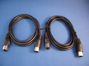 2 (ZWEI !!!) MIDI-Kabel 2 x 1,5m, Farbe: schwarz # Neuware !!! - Bild 1 von 1