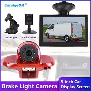 7" Monitor Rear Brake Light Reversing Camera for Renault Trafic Vauxhall Vivaro - Picture 1 of 17