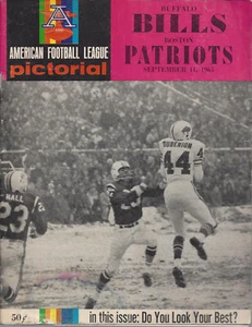 Buffalo Bills VS Boston Patriots September 11 1965 AFL Program - Picture 1 of 2