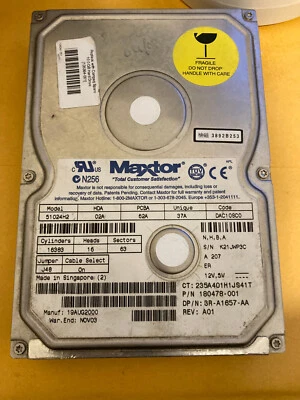 Maxtor Diamondmax Plus 40 10GB 7.2K 2MB ATA 3.5'' 51024H2 - Image 1 of 3