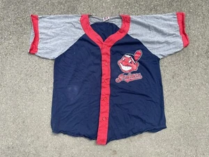 vintage 90s Cleveland Indians Logo Athletic jersey shirt fits L/XL Wahoo - Picture 1 of 4
