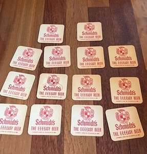 Vintage Lot Of 14 Schmidt’s The Easy Beer Coasters - Picture 1 of 1