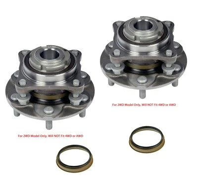 2 Wheel Hub Bearing Assemblies 4Runner Tacoma FJ Cruiser 2WD Only + 2 Seals  - Image 1 of 4