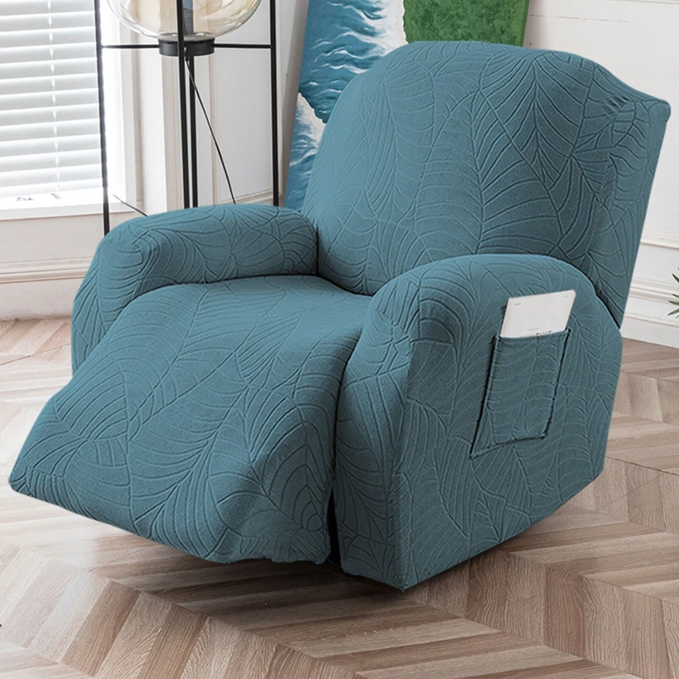 Funda Sofá Reclinable Elástica Hoja Jacquard Impermeable, Protección Muebles Foto 1 de 4