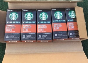 Starbucks Breakfast Blend Coffee For Nespresso Medium Roast 50-ct Capsule - Picture 1 of 4