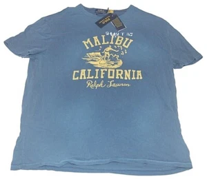 Polo Ralph Lauren Malibu California T-Shirt Mens Classic Fit Navy NWT S M L XL - Picture 1 of 3