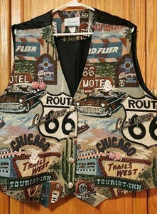 Vintage Made in USA by Ballet Tapestry Route 66 Chicago, Motel Weste Gr. 3XLarge - Bild 1 von 7