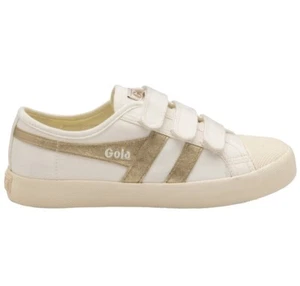 Vegan Gola Classics Women's Coaster Flame Strap Off White/Gold 5/36 - Picture 1 of 9