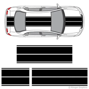 Dual Rally Racing Stripes 3M Vinyl Stripe Decals for Toyota Corolla Camry Avalon - Picture 1 of 6