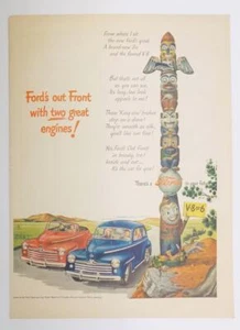 Vintage Printanzeige 1947 Life Magazine Ford Motor Co. "Ford's Out Front" 10" x 14" - Bild 1 von 1