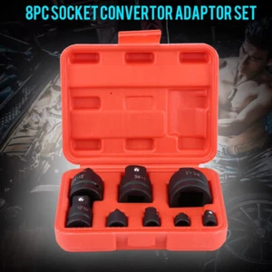 8 Piece Impact Socket Adapter and Reducer Set, 1/4" 3/8" 1/2" 3/4" Drive Socket - Picture 1 of 18