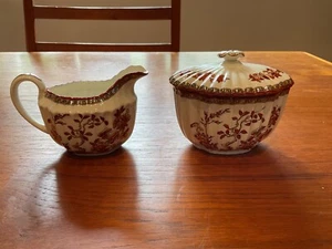 Vintage Copeland Spode Milchkännchen & Zuckerdose mit Deckel, alte Marke, England, sehr guter Zustand - Bild 1 von 9