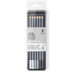 SET 6 MATITE IN CARBONE WINSOR & NEWTON MATITE PER DISEGNARE DA SCHIZZO STUDIO - Foto 1 di 3