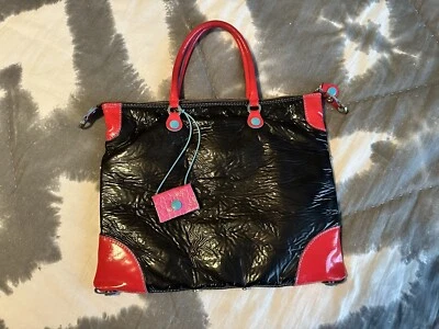 GABS Italy Black and Red Leather Handbag - Image 1 of 4